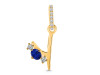 Lapis & White Topaz Alphabet Y Pendant LLP-RDA-103.