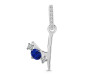 Lapis & White Topaz Alphabet Y Pendant LLP-RDA-103.