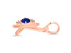 Lapis & White Topaz Alphabet K Pendant LLP-RDA-11.