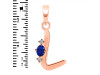Lapis & White Topaz Alphabet L Pendant LLP-RDA-12.