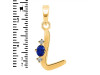 Lapis & White Topaz Alphabet L Pendant LLP-RDA-12.