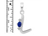 Lapis & White Topaz Alphabet L Pendant LLP-RDA-12.