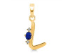 Lapis & White Topaz Alphabet L Pendant LLP-RDA-12.