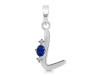 Lapis & White Topaz Alphabet L Pendant LLP-RDA-12.