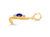 Lapis & White Topaz Alphabet L Pendant LLP-RDA-12.