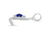 Lapis & White Topaz Alphabet L Pendant LLP-RDA-12.
