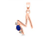 Lapis & White Topaz Alphabet M Pendant LLP-RDA-13.