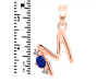 Lapis & White Topaz Alphabet M Pendant LLP-RDA-13.