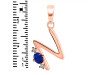 Lapis & White Topaz Alphabet N Pendant LLP-RDA-14.