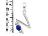 Lapis & White Topaz Alphabet N Pendant LLP-RDA-14.