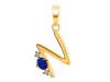 Lapis & White Topaz Alphabet N Pendant LLP-RDA-14.