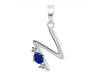 Lapis & White Topaz Alphabet N Pendant LLP-RDA-14.