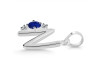Lapis & White Topaz Alphabet N Pendant LLP-RDA-14.