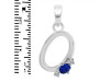 Lapis & White Topaz Alphabet O Pendant LLP-RDA-15.