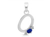 Lapis & White Topaz Alphabet O Pendant LLP-RDA-15.