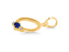 Lapis & White Topaz Alphabet O Pendant LLP-RDA-15.
