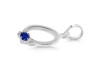 Lapis & White Topaz Alphabet O Pendant LLP-RDA-15.