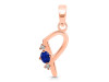 Lapis & White Topaz Alphabet P Pendant LLP-RDA-16.