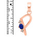 Lapis & White Topaz Alphabet P Pendant LLP-RDA-16.