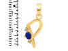 Lapis & White Topaz Alphabet P Pendant LLP-RDA-16.