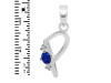 Lapis & White Topaz Alphabet P Pendant LLP-RDA-16.