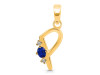 Lapis & White Topaz Alphabet P Pendant LLP-RDA-16.