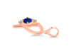 Lapis & White Topaz Alphabet P Pendant LLP-RDA-16.