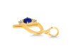 Lapis & White Topaz Alphabet P Pendant LLP-RDA-16.
