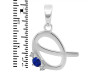 Lapis & White Topaz Alphabet Q Pendant LLP-RDA-17.