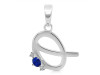 Lapis & White Topaz Alphabet Q Pendant LLP-RDA-17.