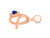 Lapis & White Topaz Alphabet Q Pendant LLP-RDA-17.