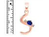 Lapis & White Topaz Alphabet S Pendant LLP-RDA-19.
