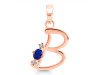 Lapis & White Topaz Alphabet B Pendant LLP-RDA-2.