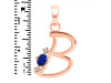 Lapis & White Topaz Alphabet B Pendant LLP-RDA-2.