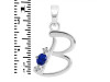 Lapis & White Topaz Alphabet B Pendant LLP-RDA-2.