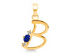 Lapis & White Topaz Alphabet B Pendant LLP-RDA-2.