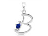 Lapis & White Topaz Alphabet B Pendant LLP-RDA-2.