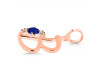 Lapis & White Topaz Alphabet B Pendant LLP-RDA-2.