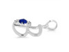 Lapis & White Topaz Alphabet B Pendant LLP-RDA-2.