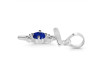 Lapis & White Topaz Alphabet T Pendant LLP-RDA-20.