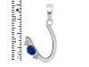 Lapis & White Topaz Alphabet U Pendant LLP-RDA-21.