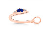 Lapis & White Topaz Alphabet U Pendant LLP-RDA-21.