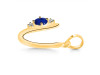 Lapis & White Topaz Alphabet U Pendant LLP-RDA-21.