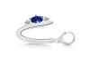 Lapis & White Topaz Alphabet U Pendant LLP-RDA-21.