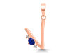 Lapis & White Topaz Alphabet V Pendant LLP-RDA-22.
