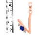 Lapis & White Topaz Alphabet V Pendant LLP-RDA-22.