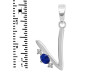 Lapis & White Topaz Alphabet V Pendant LLP-RDA-22.