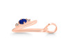Lapis & White Topaz Alphabet V Pendant LLP-RDA-22.