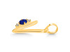 Lapis & White Topaz Alphabet V Pendant LLP-RDA-22.