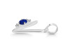 Lapis & White Topaz Alphabet V Pendant LLP-RDA-22.